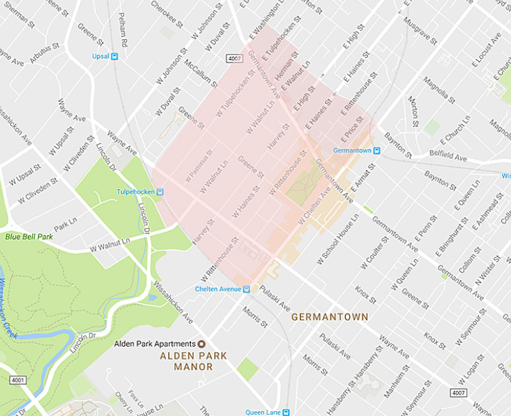 Map showing area covered by WCGN